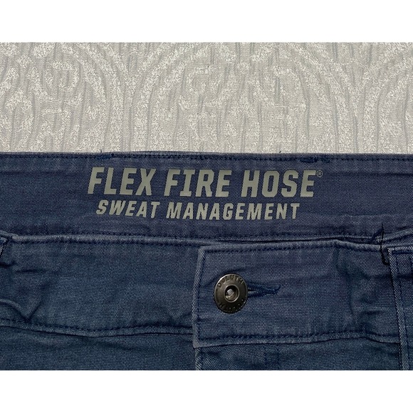 Duluth Trading Co Flex Fire Hose Relaxed Fit Blue Cargo Work Shorts Mens 40 - Picture 6 of 14